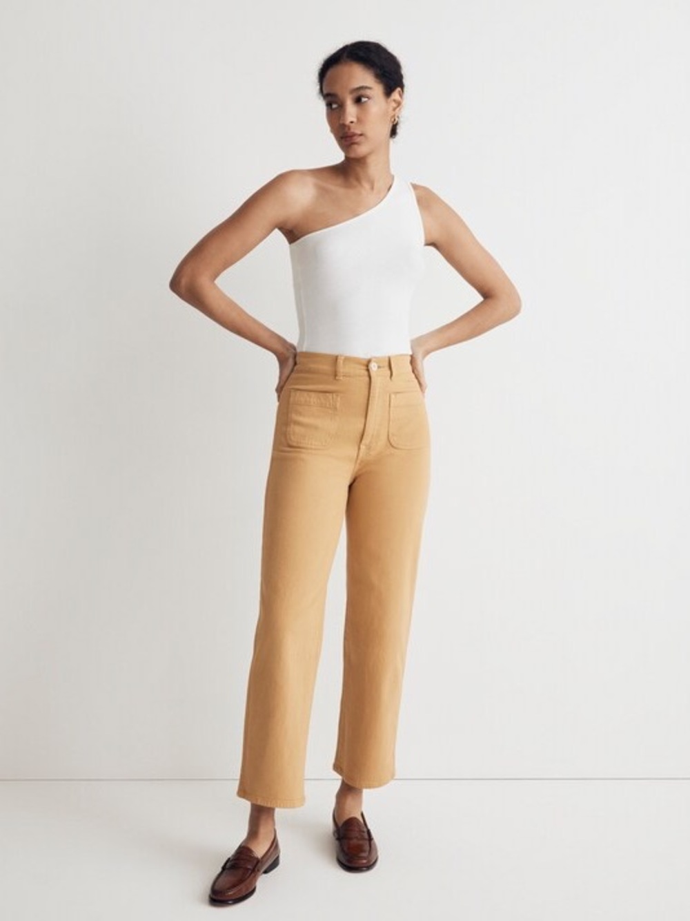 Madewell‎ Emmett Wide-Leg Crop Pants in Mustard Yellow - Size 28
